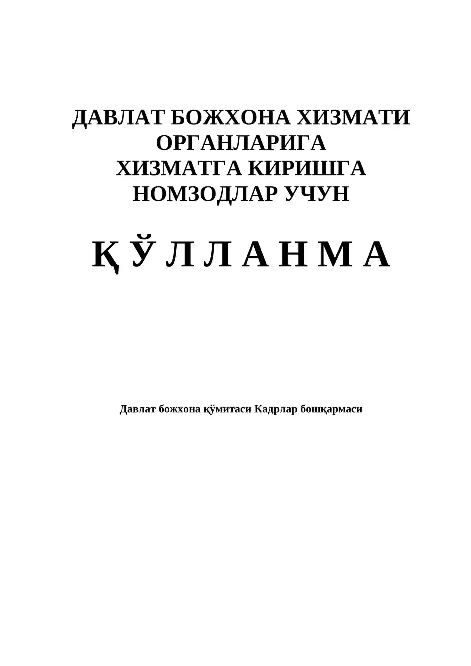 Bojxonaga ishga kirish uchun qo'llanma 2