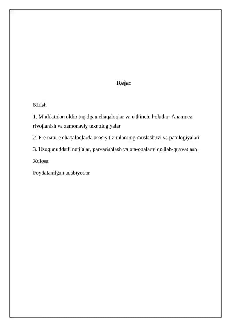Chaqaloqlardagi chegaraviy tranzitor holatlari 2