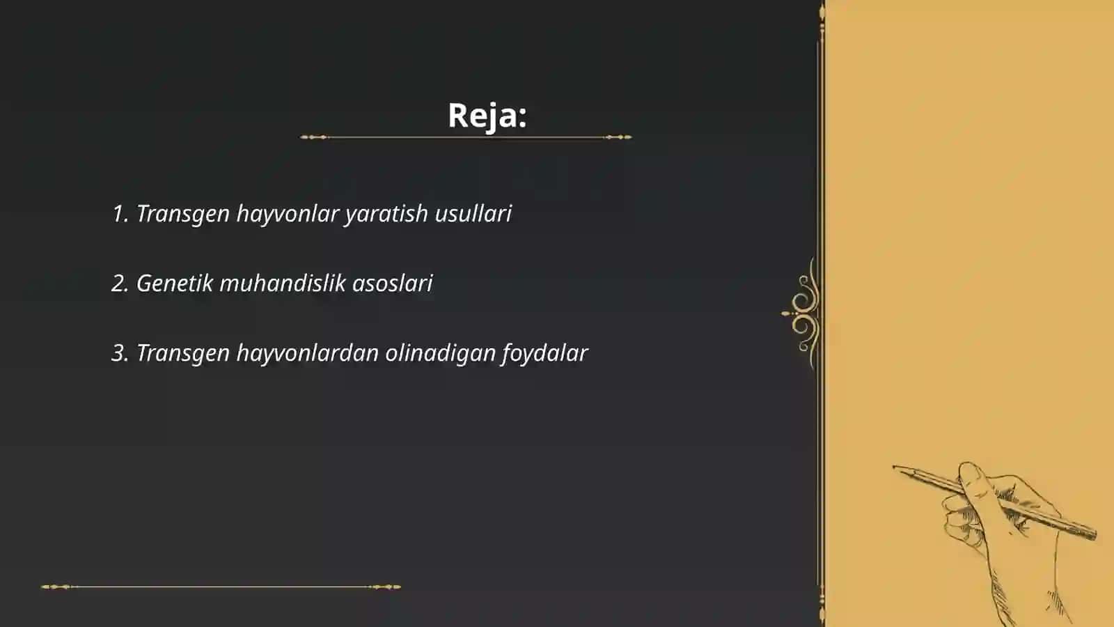 Transgen hayvonlar olinishi 2