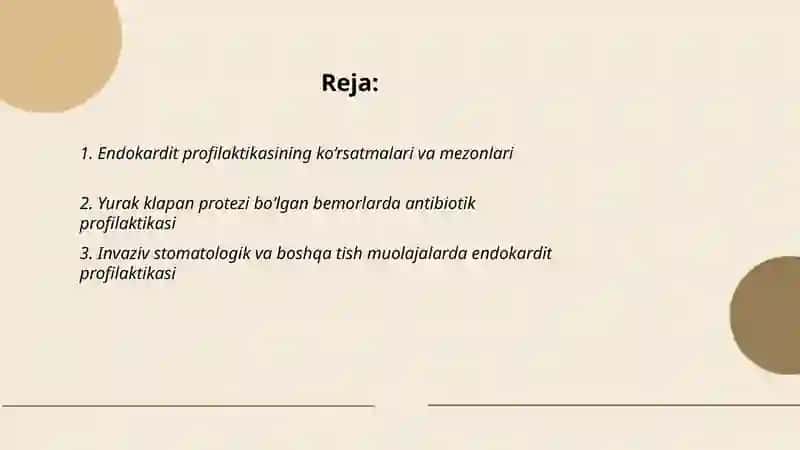 Kardiologiyada antibiotik profilaktikasi 2