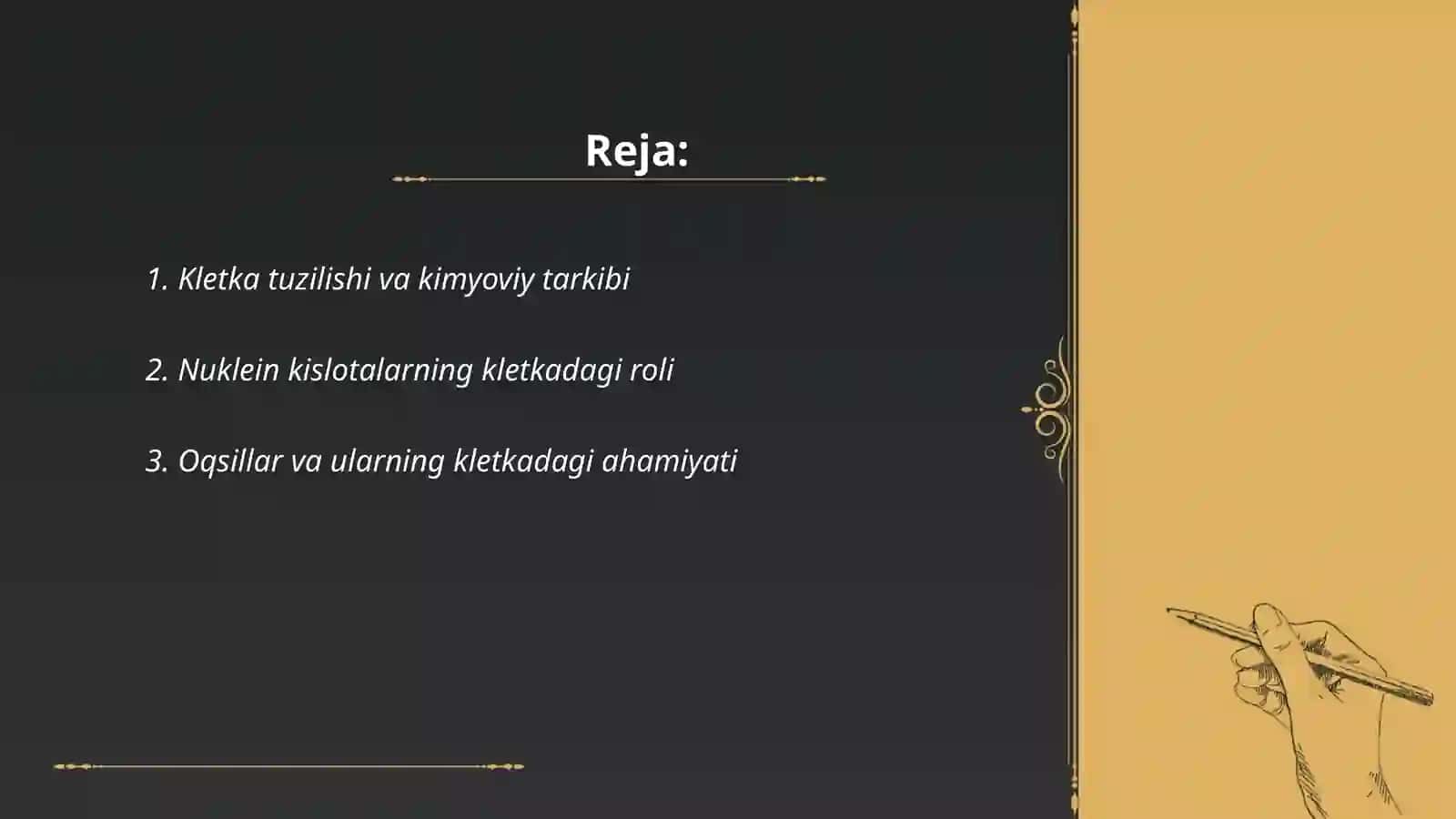 Kletkaning kimyoviy tarkibi 2