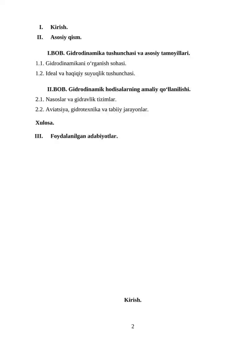 Gidrodinamika hodisalari 2