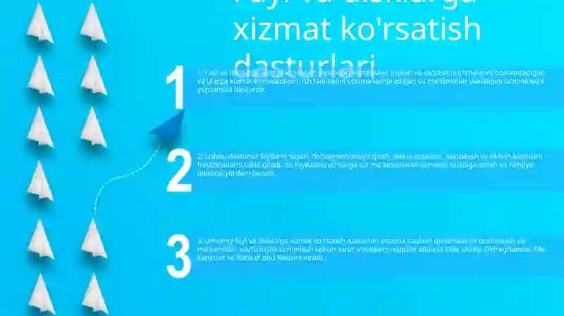 Fayl va disklarga xizmat ko'rsatish dasturlari 2