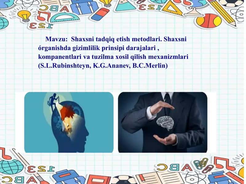 Shaxsni tadqiq etish metodlari 2
