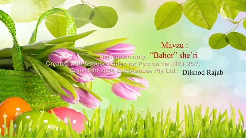 "Bahor" she'ri darsi 2