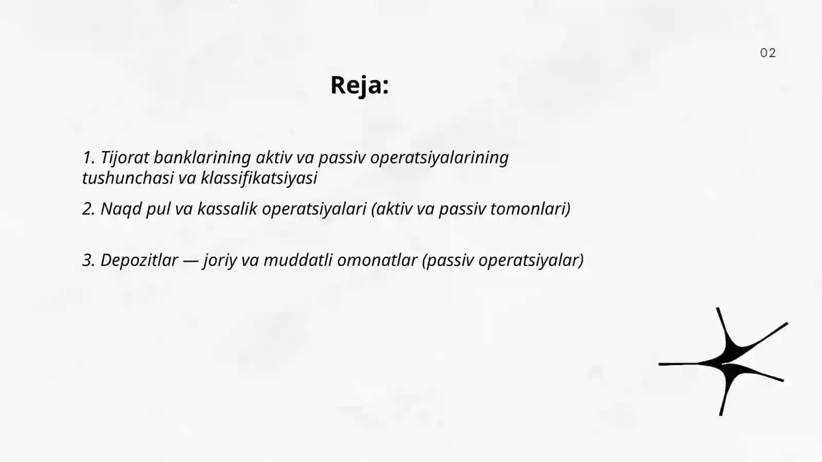 Tijorat banklarining aktiv va passiv operatsiyalari 2
