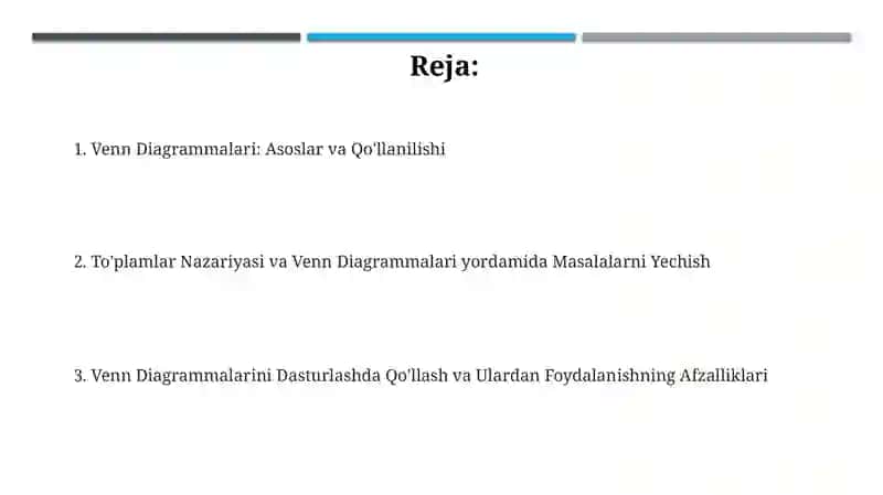 Venn Diagrammalari: Asoslar va Qo'llanilishi 2