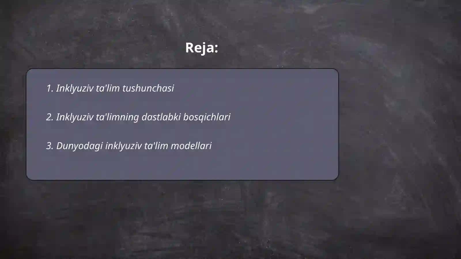 Inklyuziv ta'limning rivojlanish tarixi 2