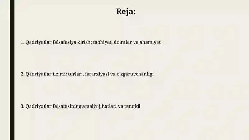 Qadriyatlar falsafasi 2