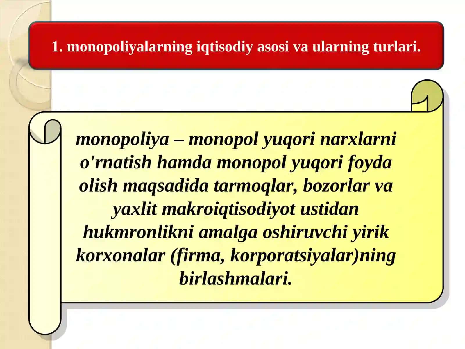 Raqobat va Monopoliya Tushunchasi 2