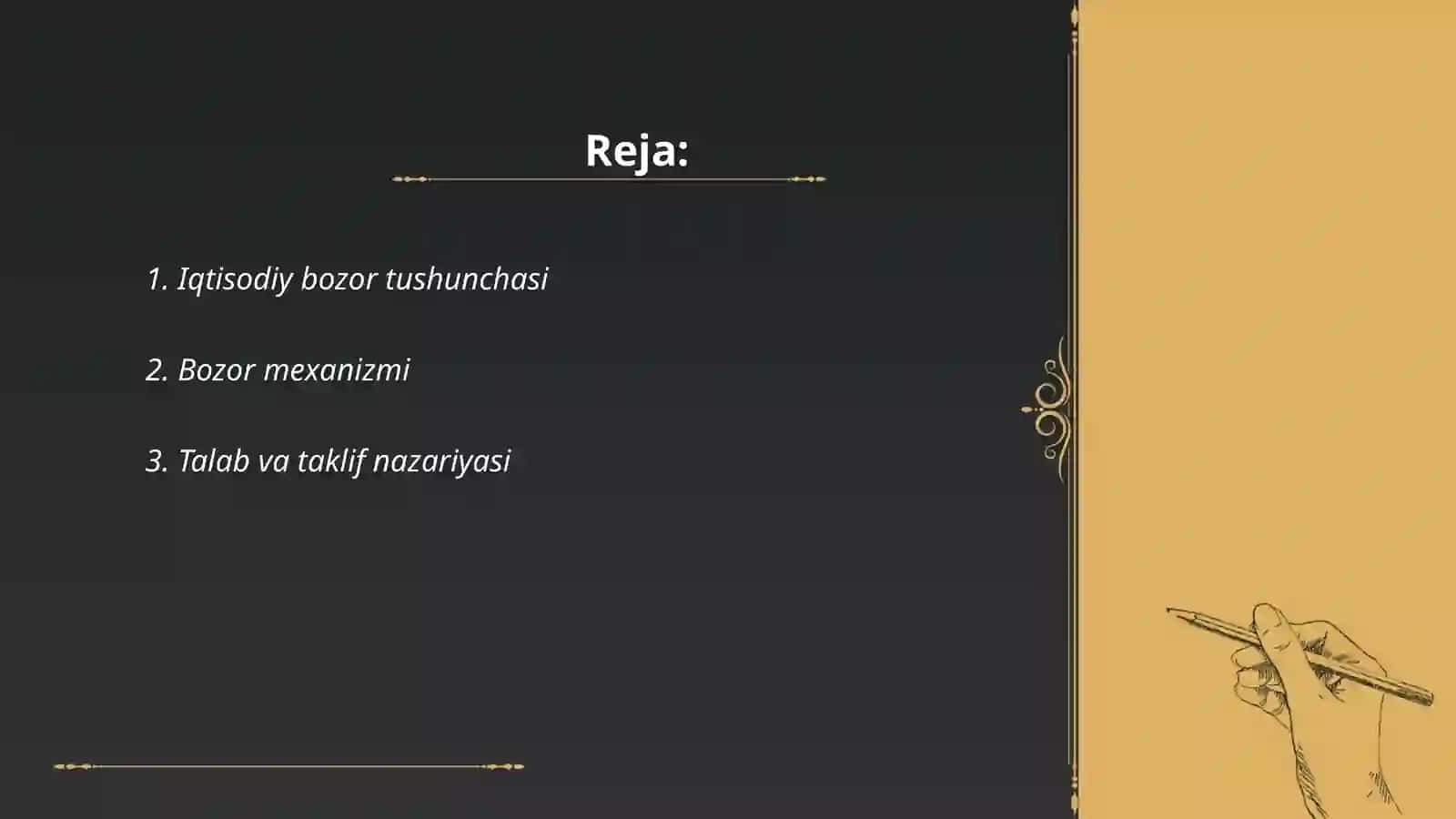 Iqtisodiy bozor va iqtisodiy siyosat Rustamov Nematillo 2