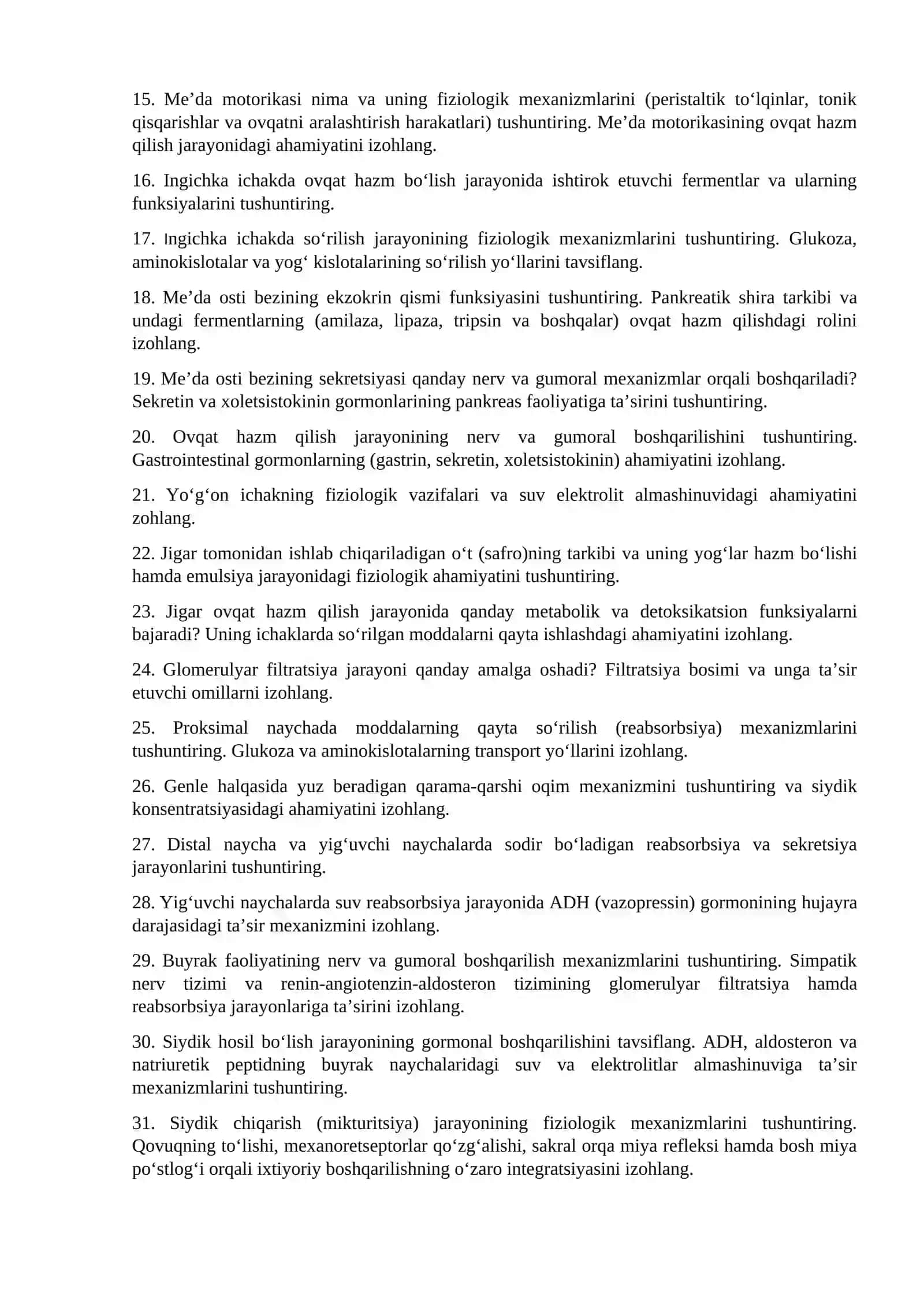 Qo'qon universiteti Andijon filiali Tibbiyot fakulteti dekani Turdiyev F.I "TASDIQLAYMAN" 2026 yil 2