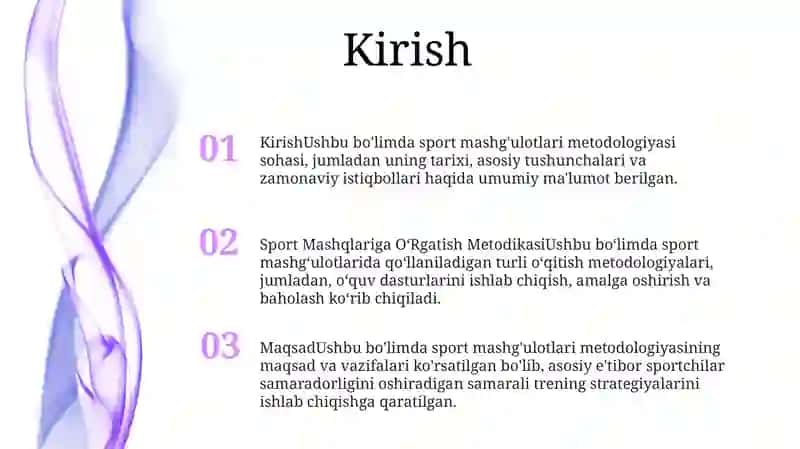 Sport Mashqlariga OʻRgatish Metodikasi 2
