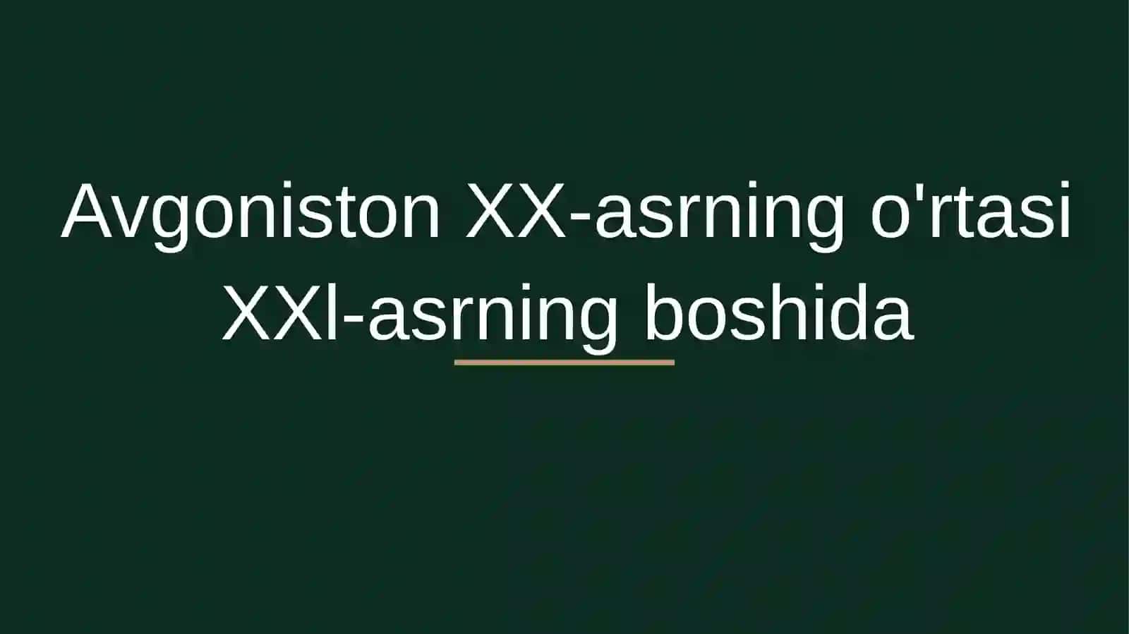 XX-asrningo'rtasiXXl-asrningboshida 2