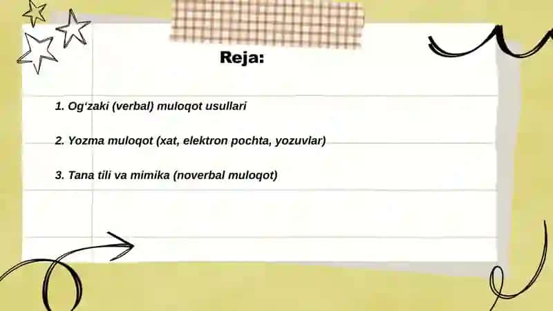 Ogʻzaki (verbal) muloqot usullari 2