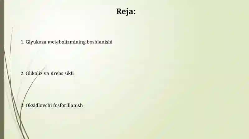Hujayrada glyukozaning hazm bo'lishi 2