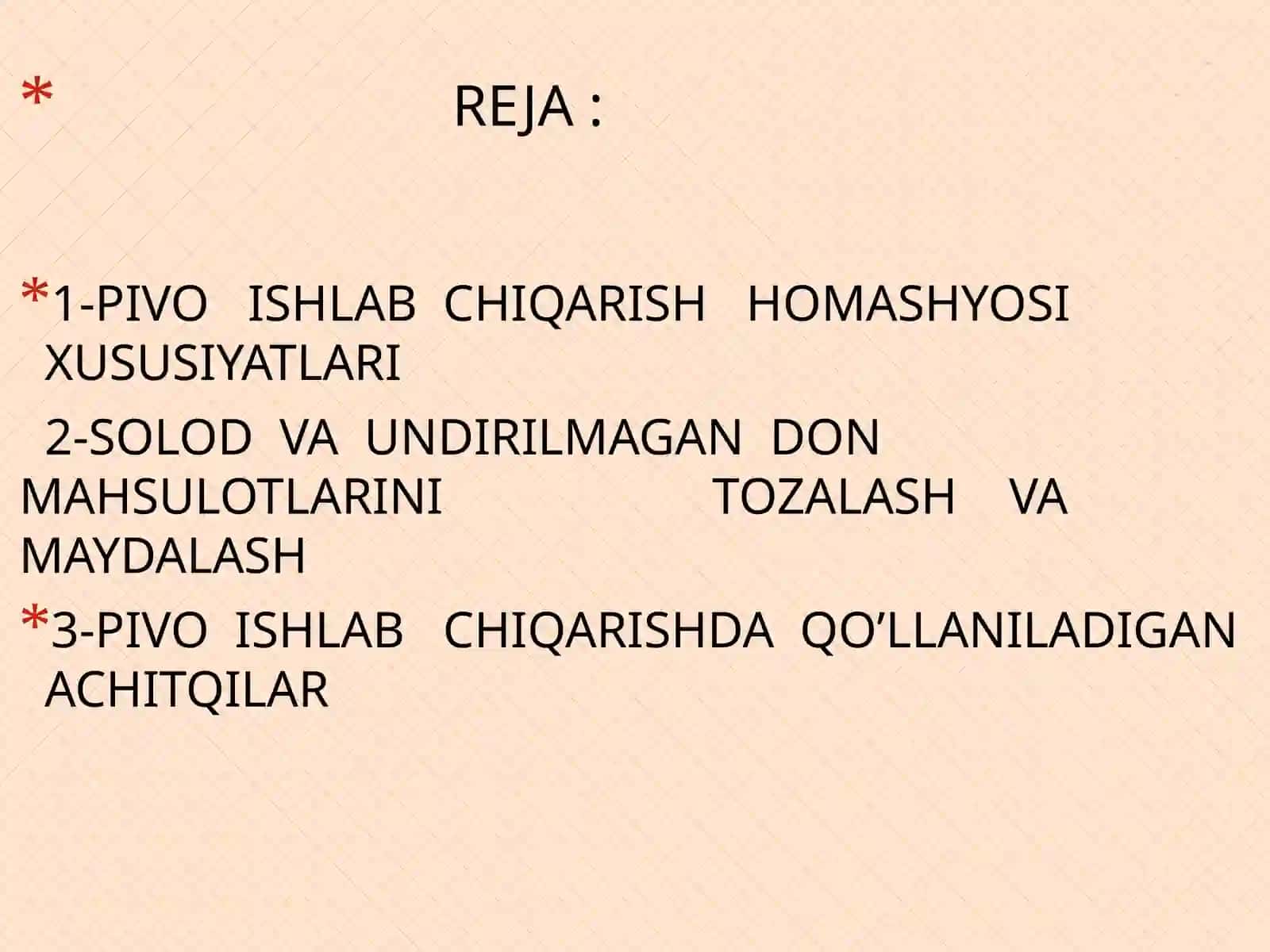 PIVO TEXNOLOGIYASI 2