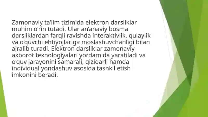 Zamonaviy elektrondarsliklar 2