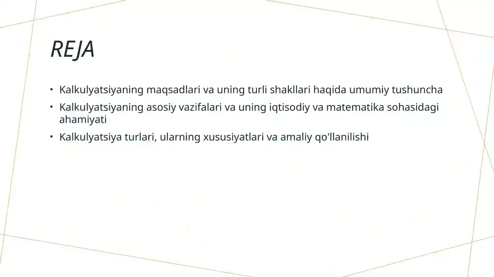 Kalkulyatsiya uning maqsad vazifalari va turlari 2