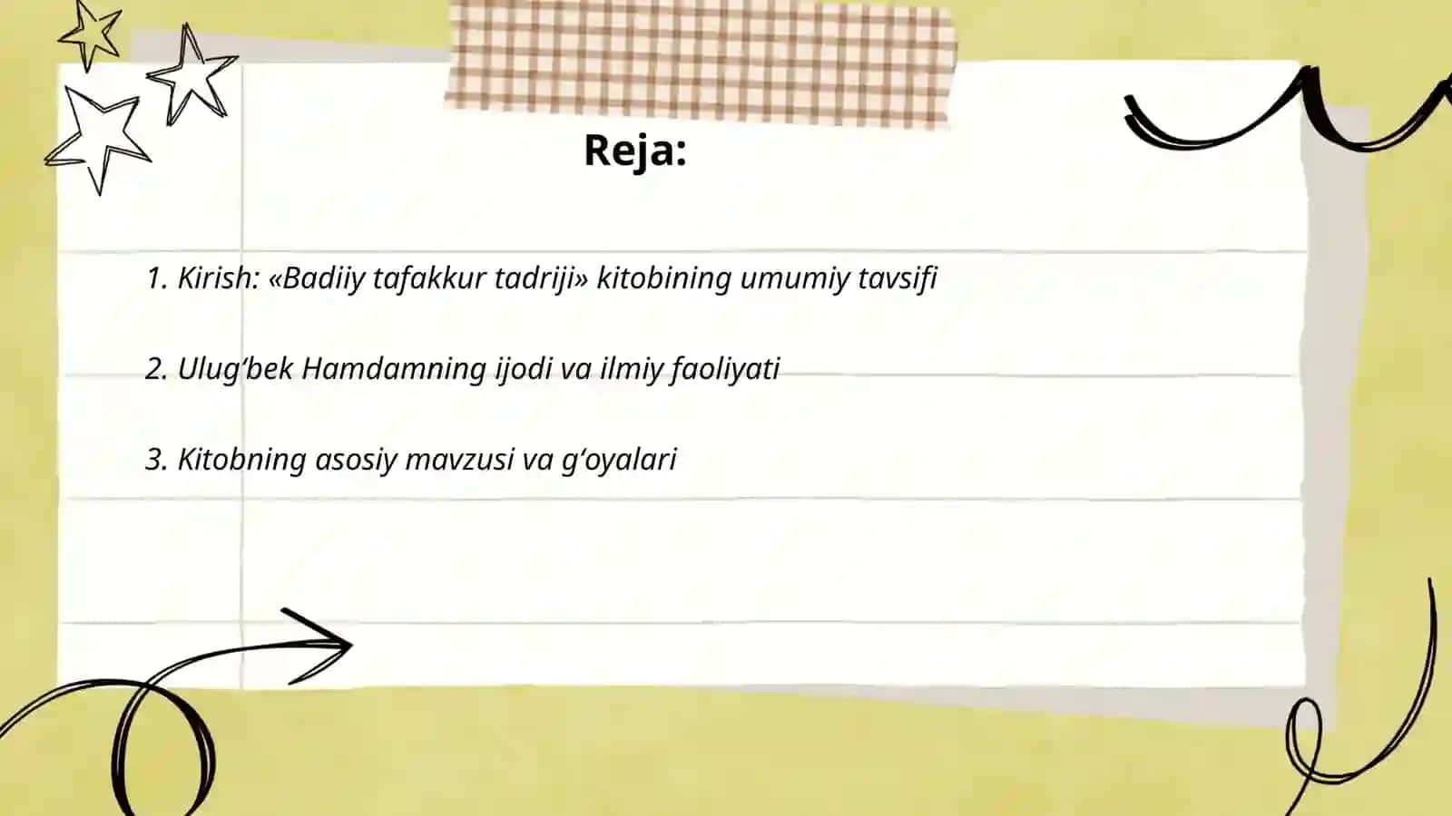 «Badiiy tafakkur tadriji» kitobi tahlili 2
