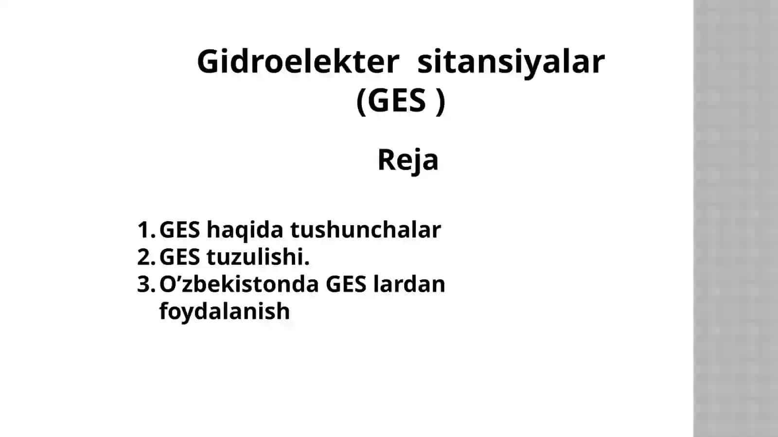 Gidroelektersitansiyalar (GES) 2