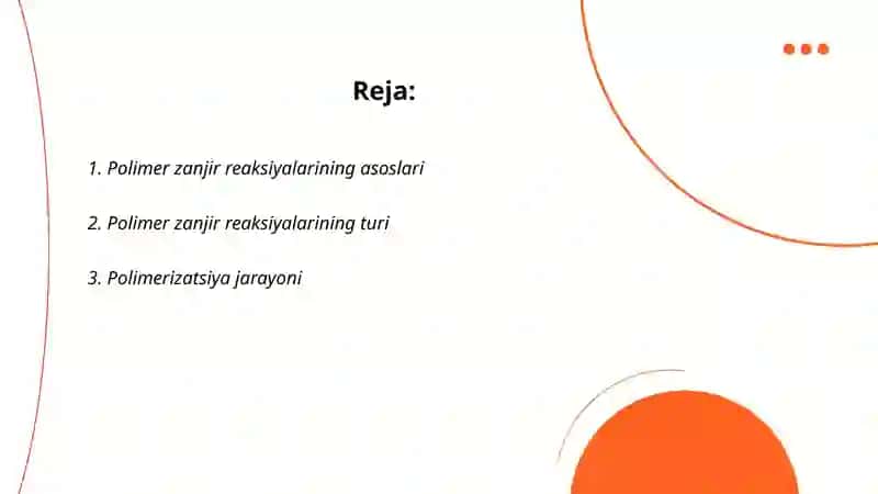 Polimer zanjir reaksiyalari 2