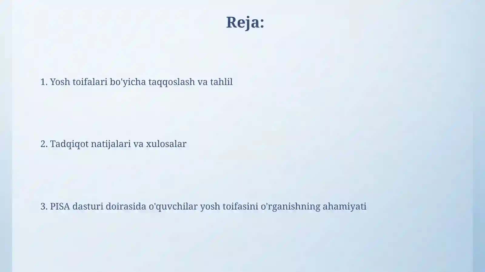 PISA Dasturi Tadqiqotlari 2