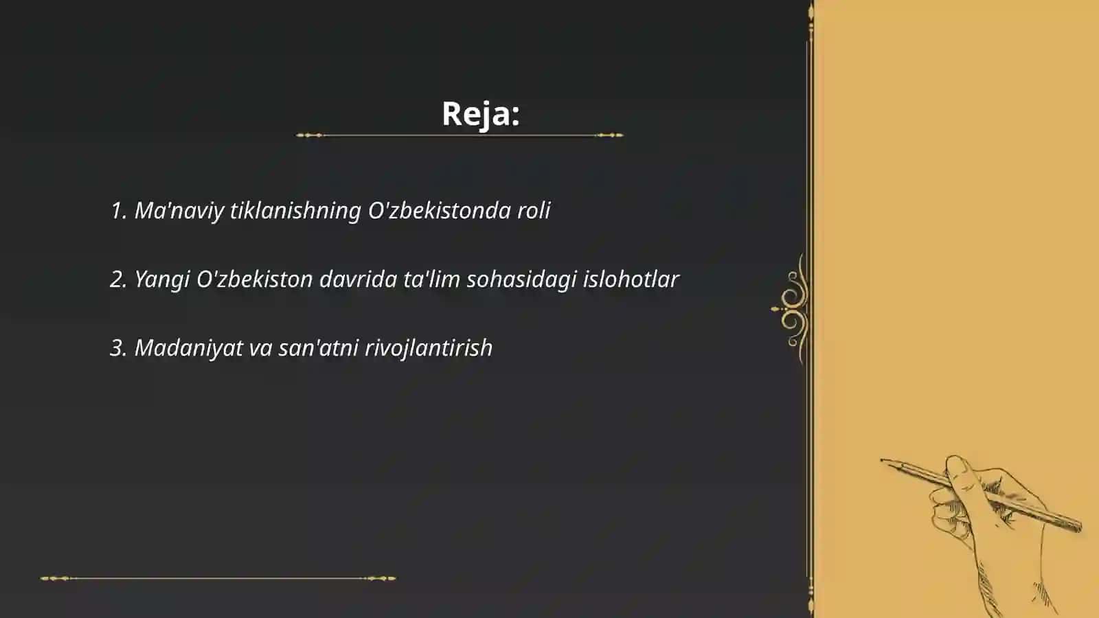 Ma'naviy tiklanishning O'zbekistonda roli 2