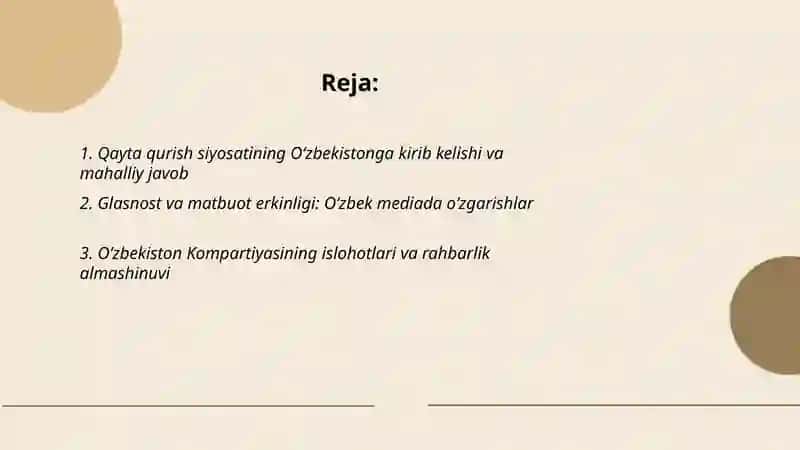 O‘zbekistonning Qayta Qurilishi 2