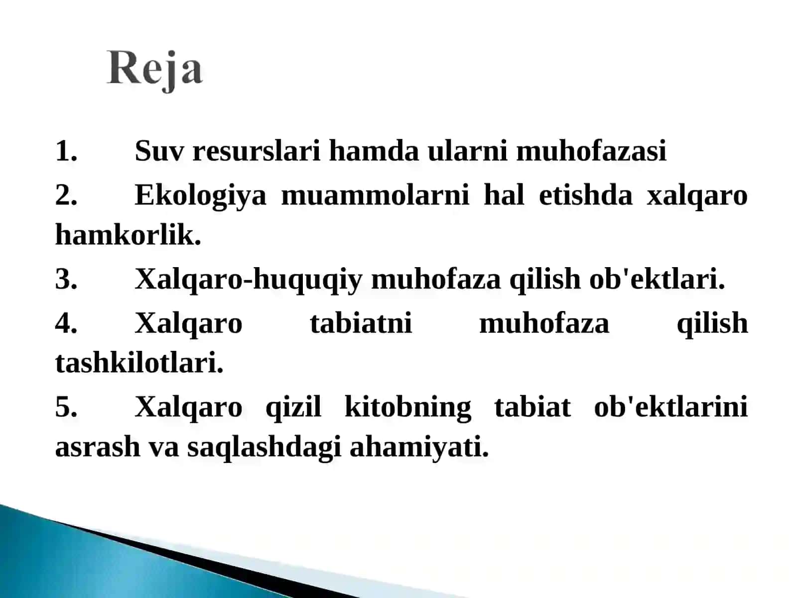 Suv resurslari hamda ularni muhofazasi 2