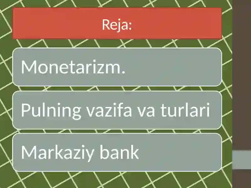 Monetar siyosat. Markaziy bank. 2