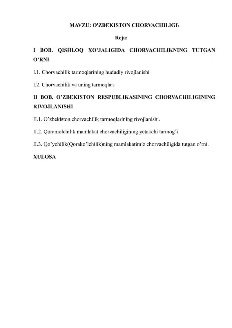 O'zbekiston Respublikasi chorvachiligi 2