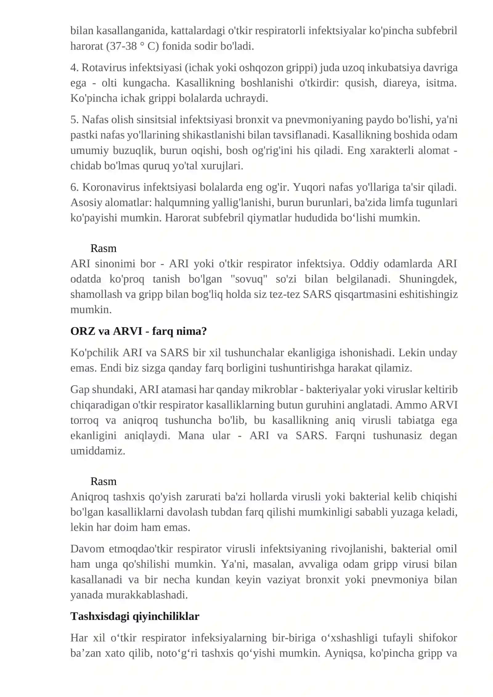 Oʻtkir respirator kasalliklar 2