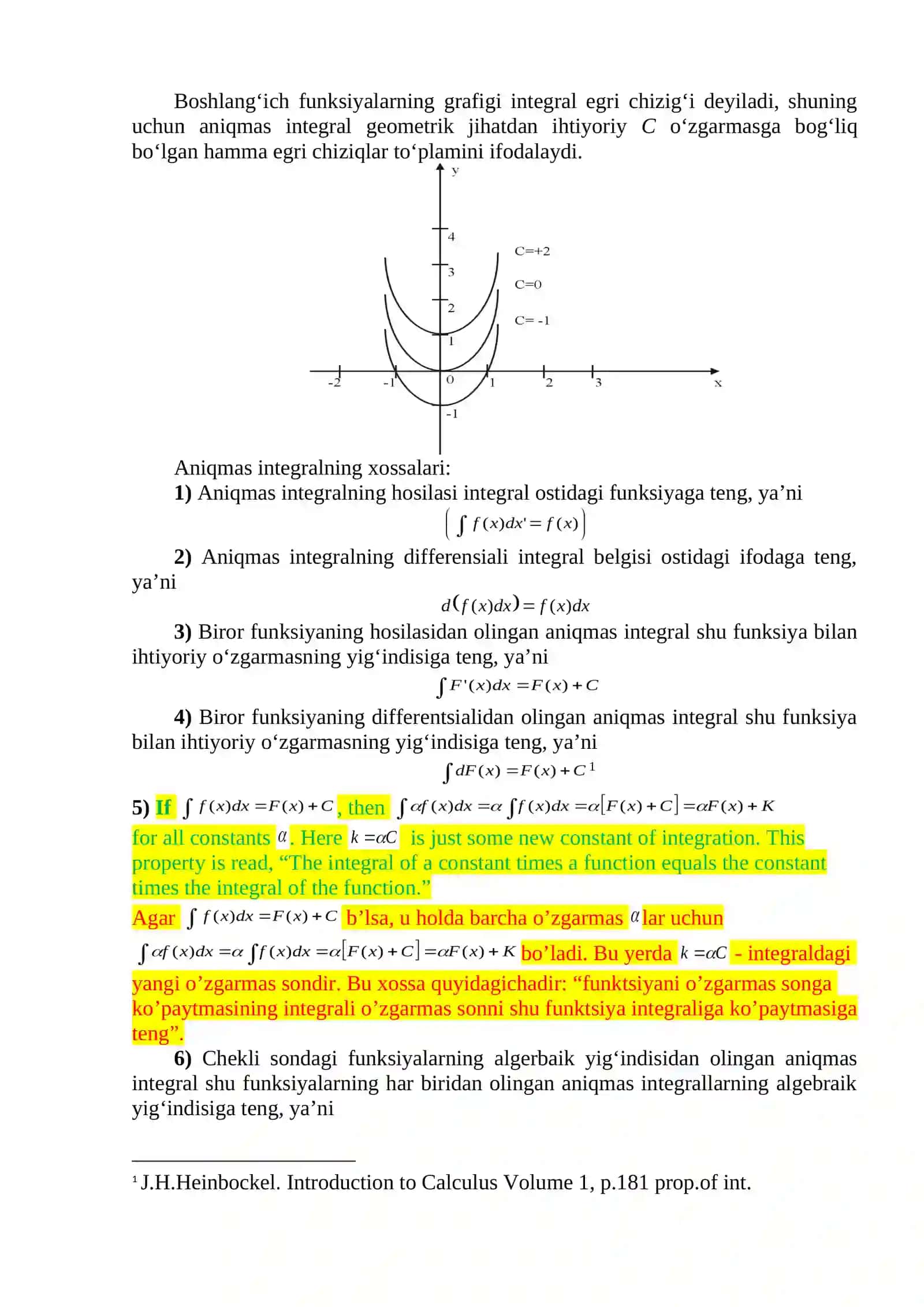 ANIQMAS INTEGRAL VA UNING XOSSALARI 2