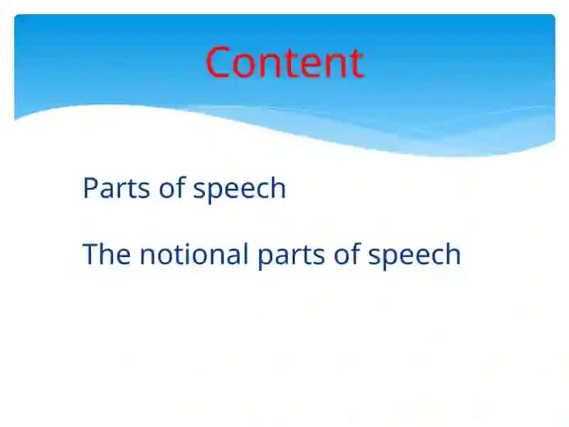 Parts of speech 2