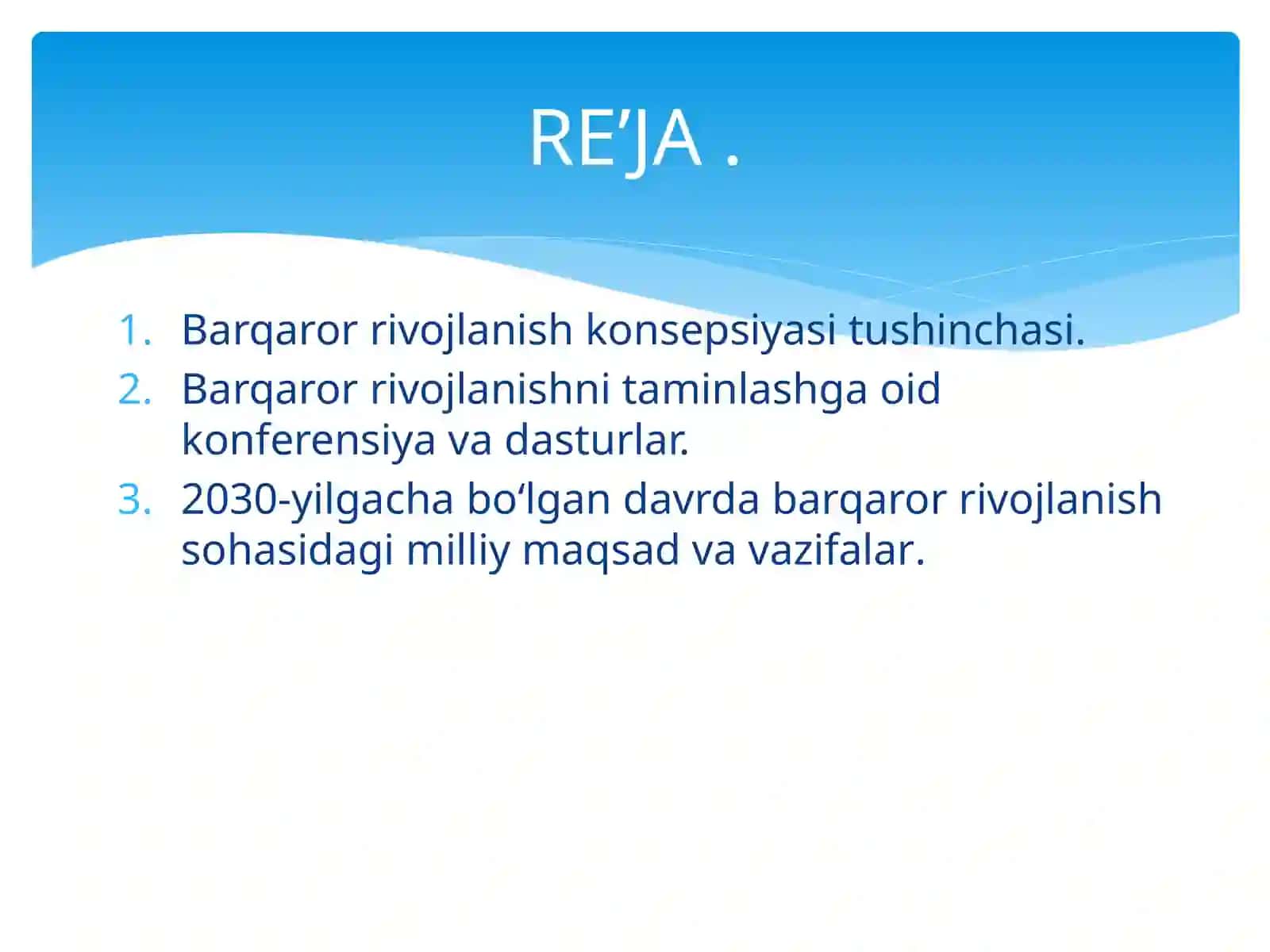 BARQAROR RIVOJLANISH KONSEPSIYASI 2
