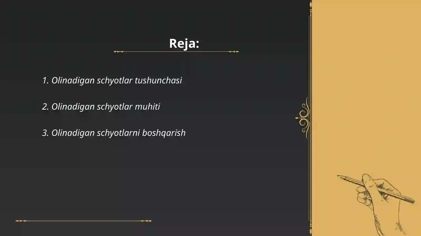 Olinadigan schyotlar 2