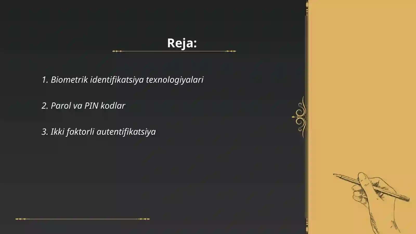 Biometrik identifikatsiya texnologiyalari 2