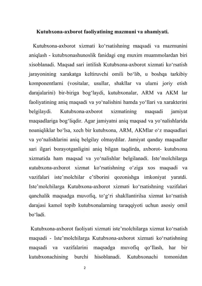 Kutubxona-axborot faoliyatining me`yoriy -huquqiy asoslari 2