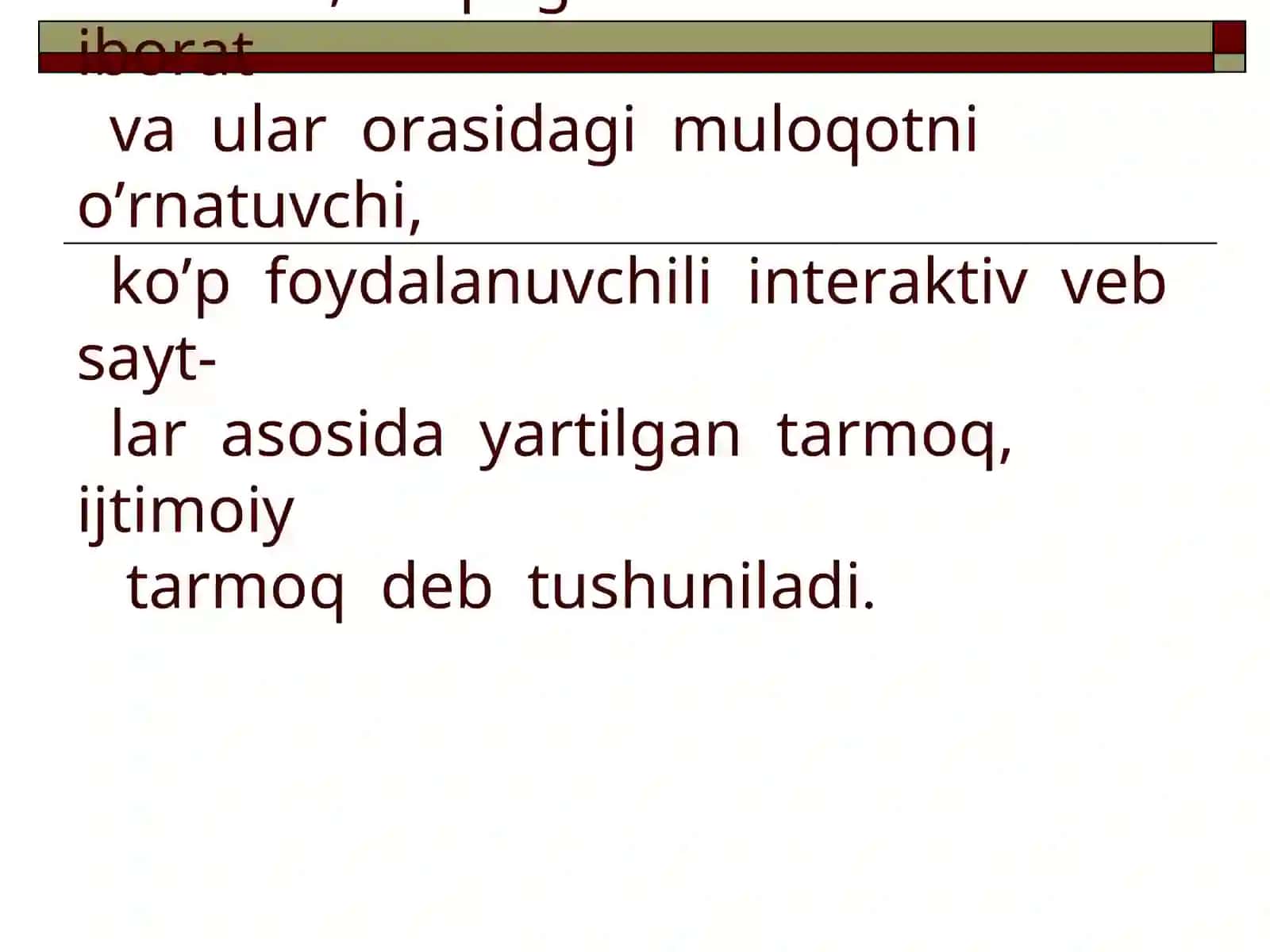 Ijtimoiy tarmoq 2