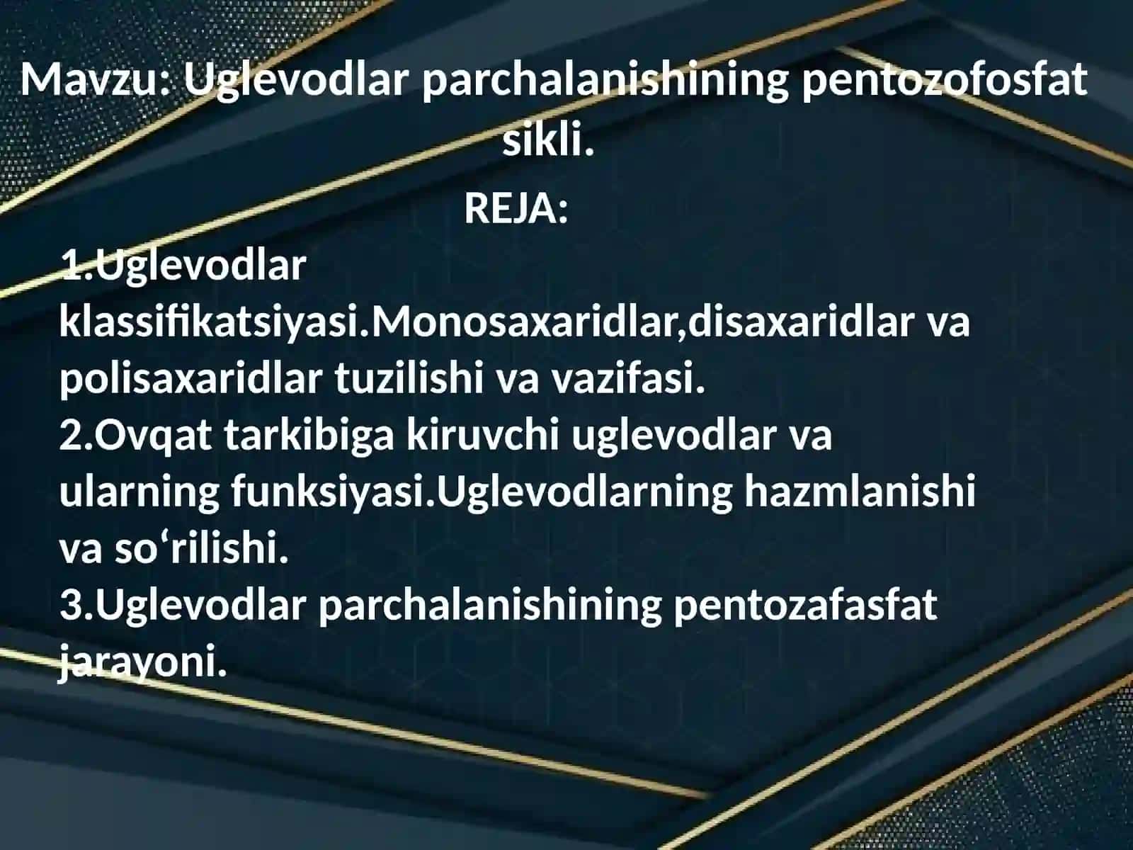Uglevodlarparchalanishining pentozofosfat sikli 2