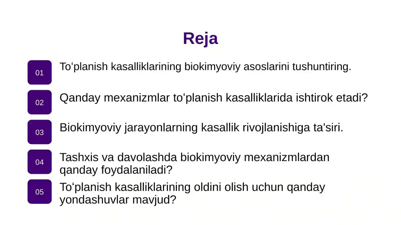 Toʻplanish kasalliklarini biokimyoviy mexanizmlari 2