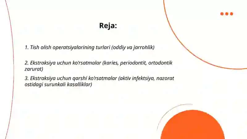 Tish olish operatsiyalari 2