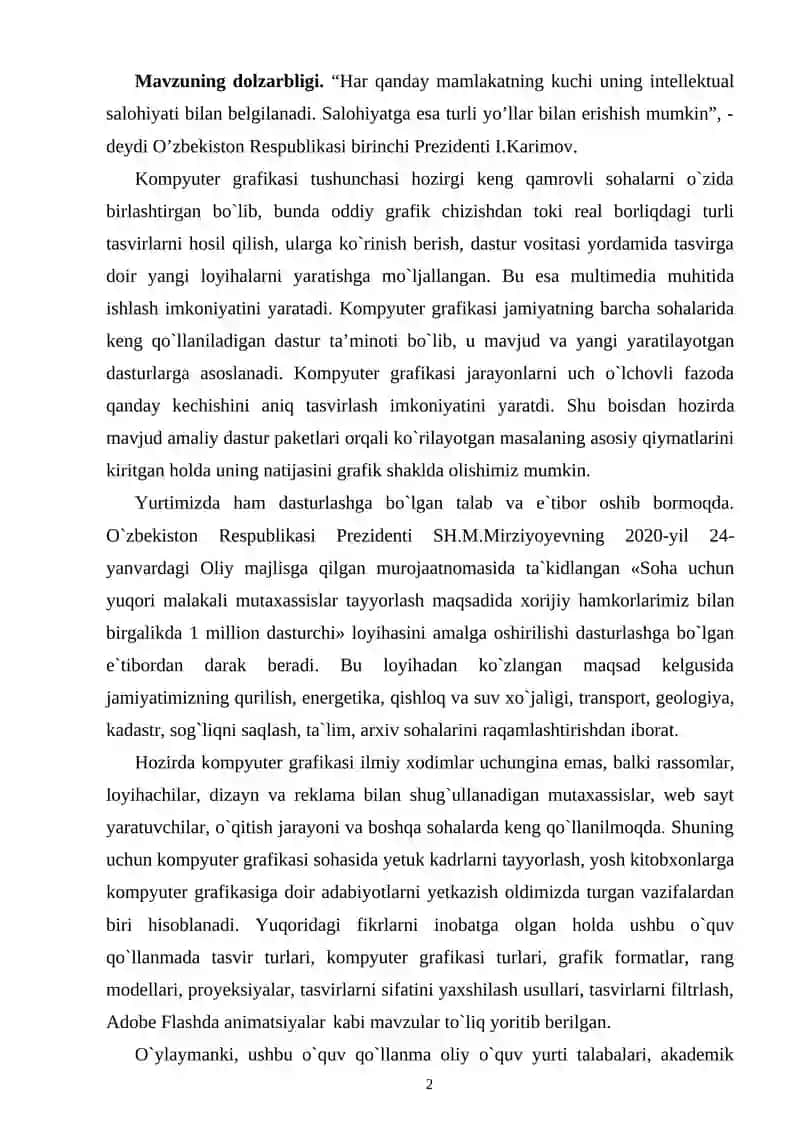 Kompyuter grafikasi 2