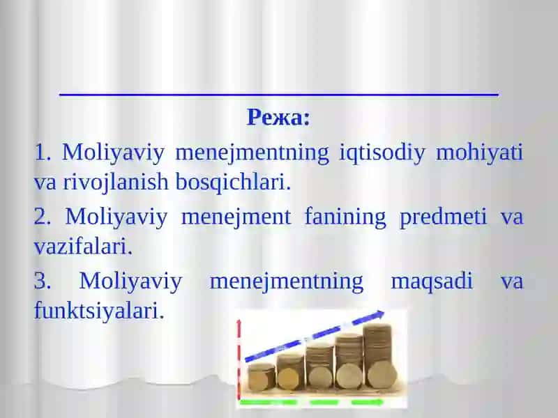 MOLIYAVIY MENEJMENTNING IQTISODIY MOHIYATI 2