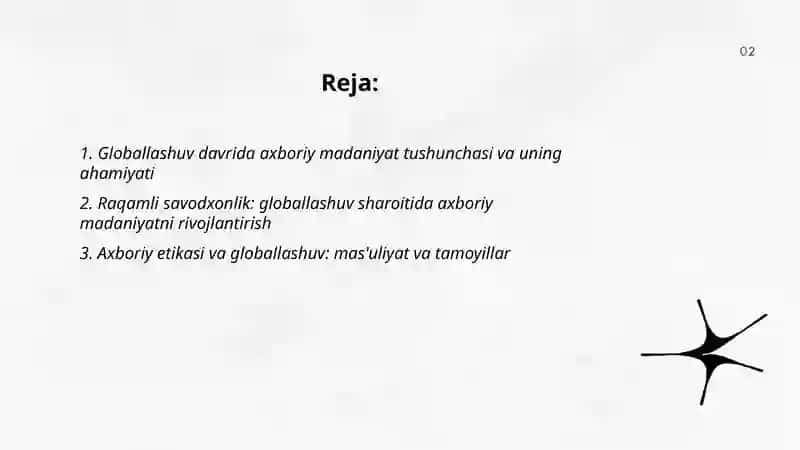 Globallashuv davrida axboriy madaniyat 2