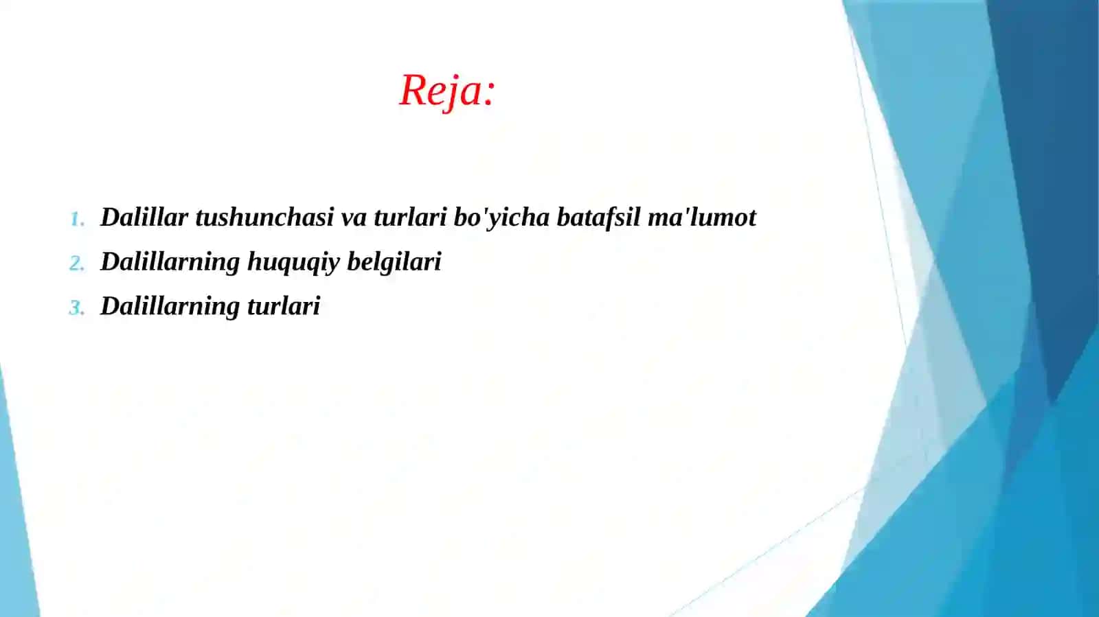 DALILLAR TUSHUNCHASI VA UNING TURLARI 2