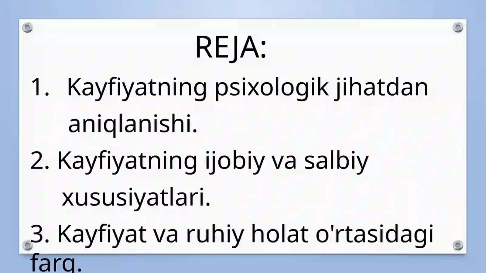 Kayfiyatning umumiytavsifi va uning tuzilishi 2