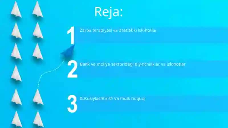 Zarba terapiyasi va dastlabki islohotlar 2