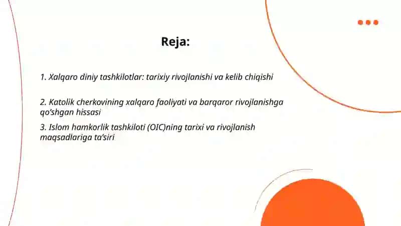 Xalqaro diniy tashkilotlar 2